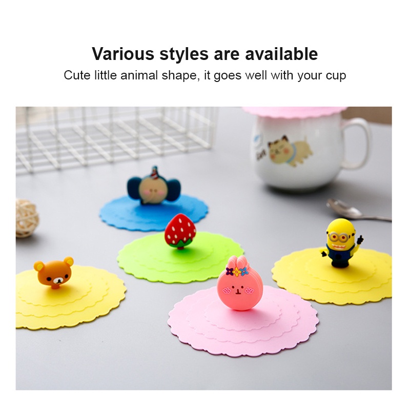 Creative silicone cup cover leak proof and dust-proof ceramic tea cup water cup cover sealed bowl cover multipurpose sealed fresh-keeping cover -OW-