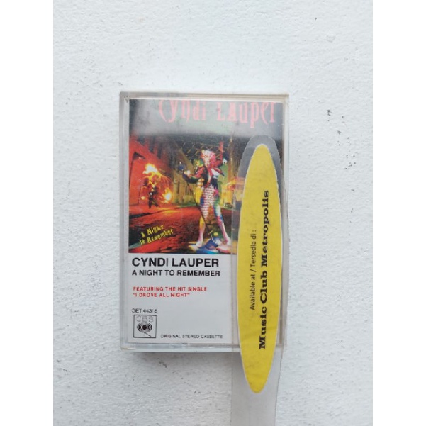 KASET PITA CYNDI LAUPER - A NIGHT TO REMEBER IMPORTED