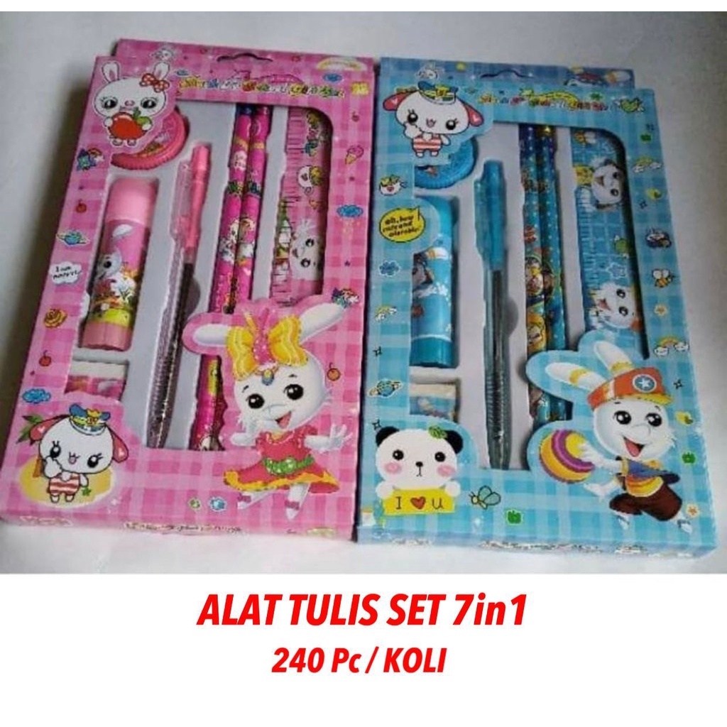 

READY BISA COD Set Alat Tulis Sekolah Anak 7IN1 / Paket Alat Tulis Stationery Set MURAH VIRAL