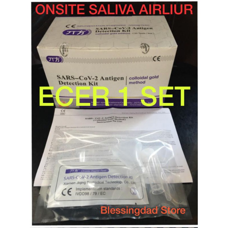 Ecer 1 Set Alat Rapid Test ONSITE NOVEL SALIVA AIRLIUR Murah Original
