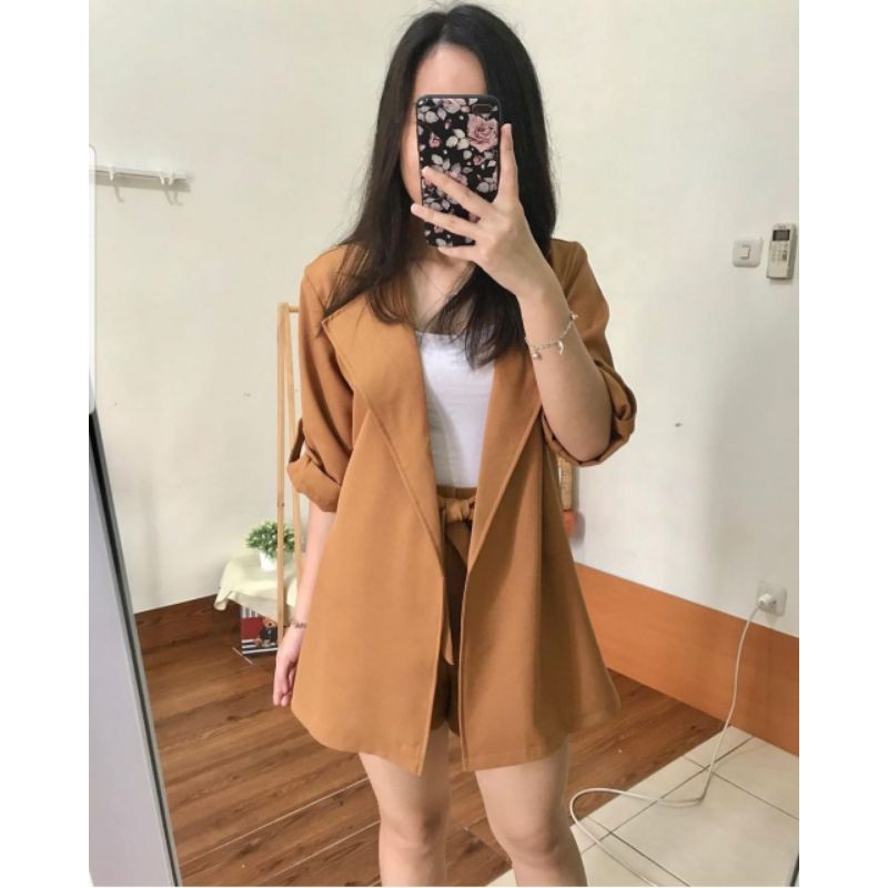 Blazer Basic Id Stelan Megumi Set Stelan No Inner P5O9 Blezer mewah yang bagus fashion aesthetic vin