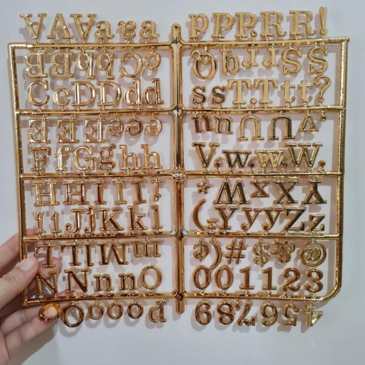 

[PRODUK LEKF9] [Gold] Tambahan huruf untuk papan nama bayi letter board IJF