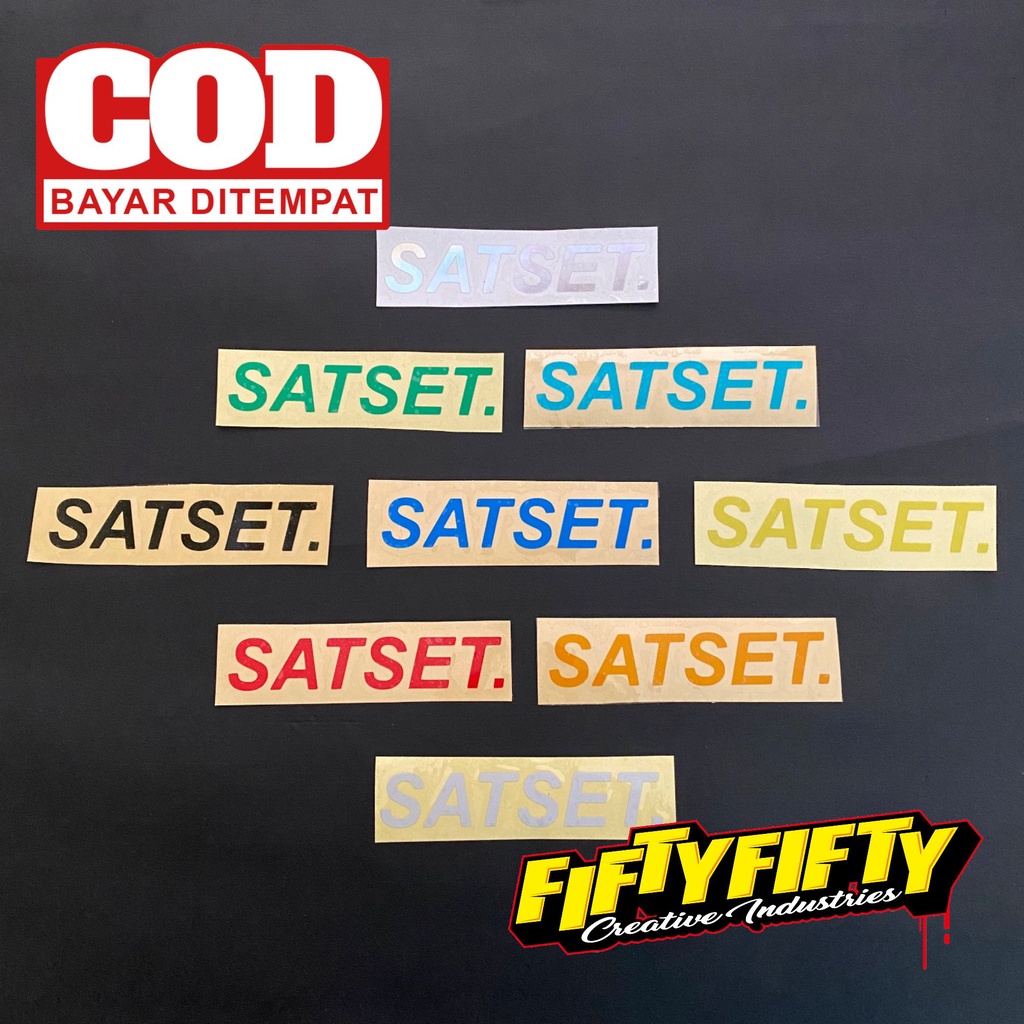 Stiker SATSET Stiker Cutting Reflektif Mantul Cahaya