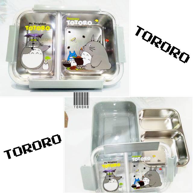 LUNCH BOX SEKAT 2 STAINLESS ANTI TUMPAH KARAKTER 9003 Y1