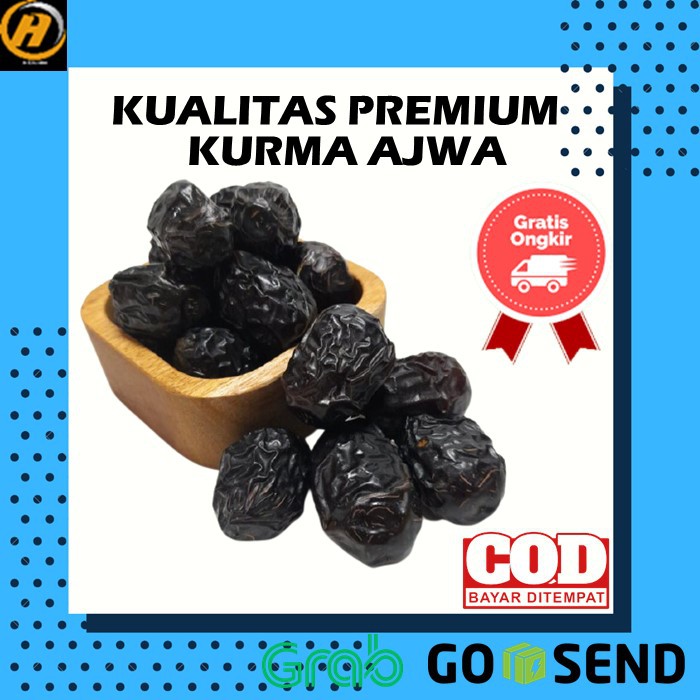 

Kurma Ajwa Azwa Premium Original/Kurma Nabi 500gr Asli Madinah Super Premium Quality