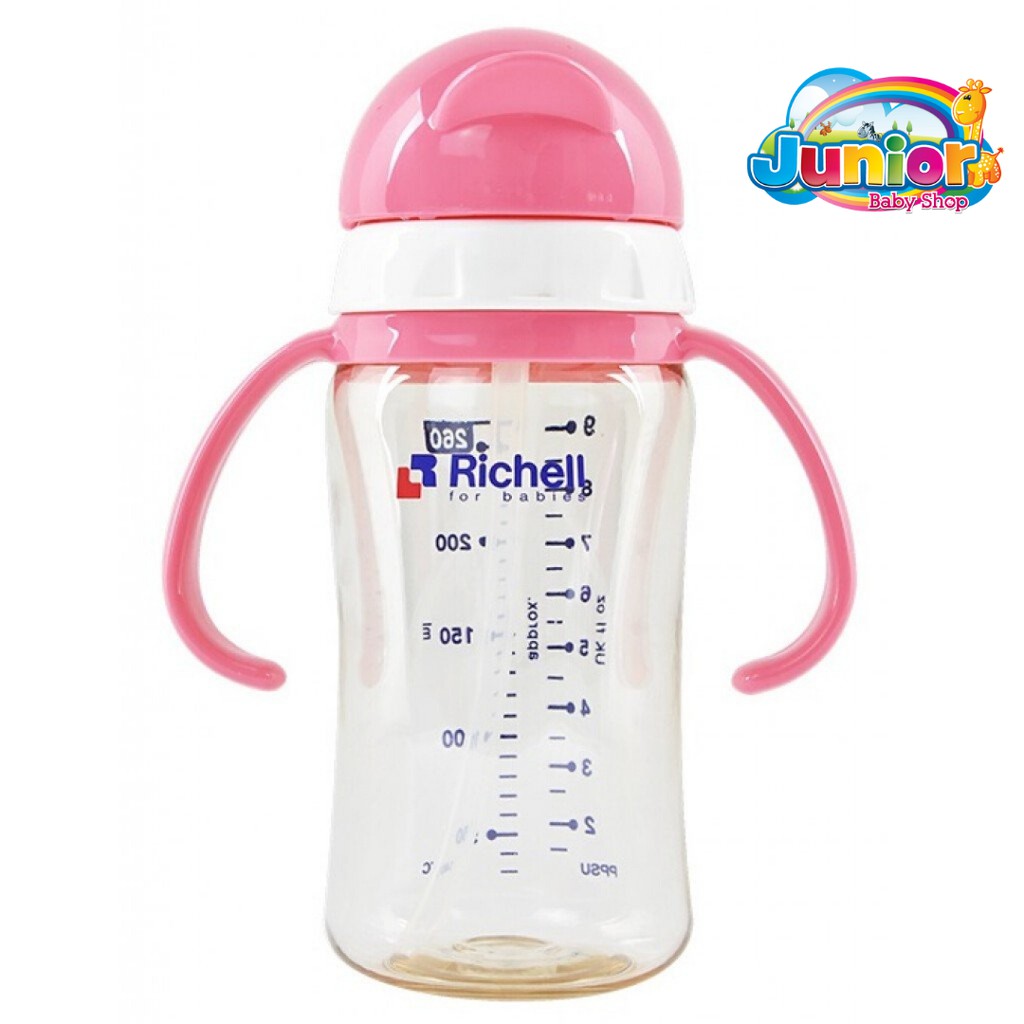 Richell PPSU Straw Bottle 260ml