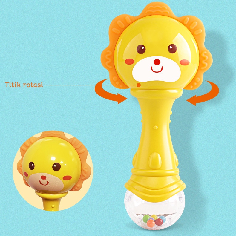 Mainan Kerincingan Bayi/Teether rattle stick/Mainan gigitan bayi BPA FREE/Mainan bayi L189