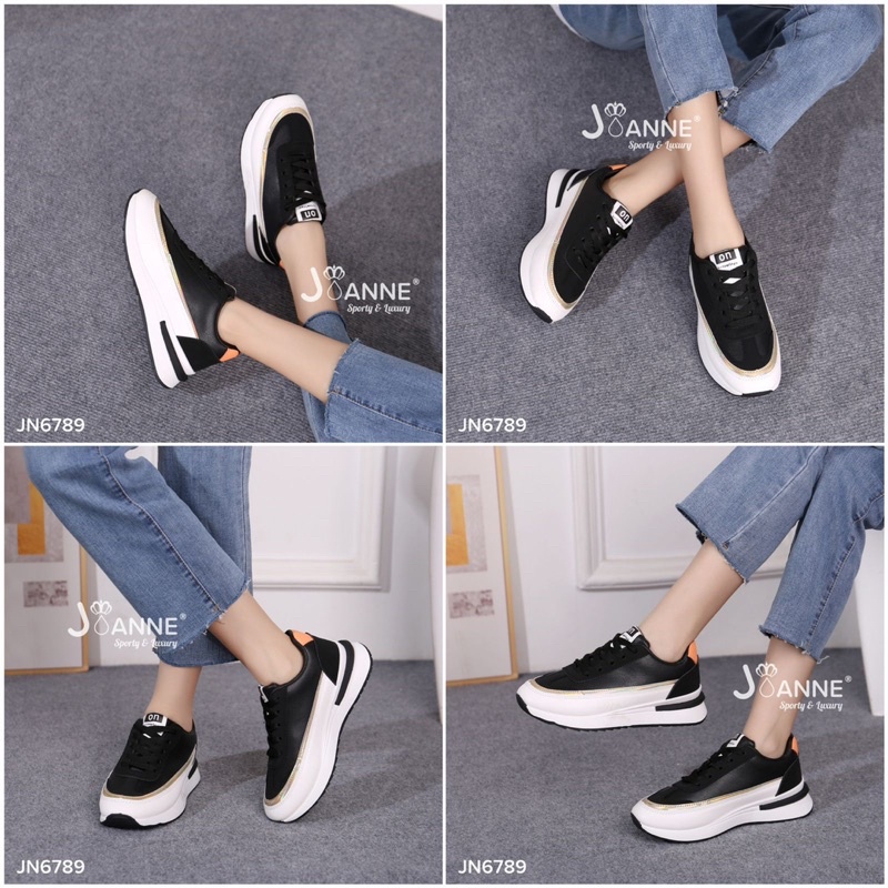 JOANNE Leather Sporty Sneakers Shoes JN6789