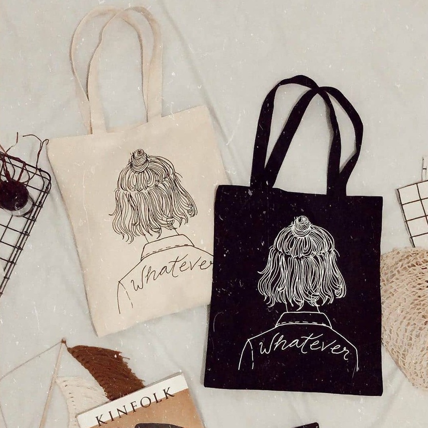 FINOM WHATEVER - Tote Bag Wanita Korean Style