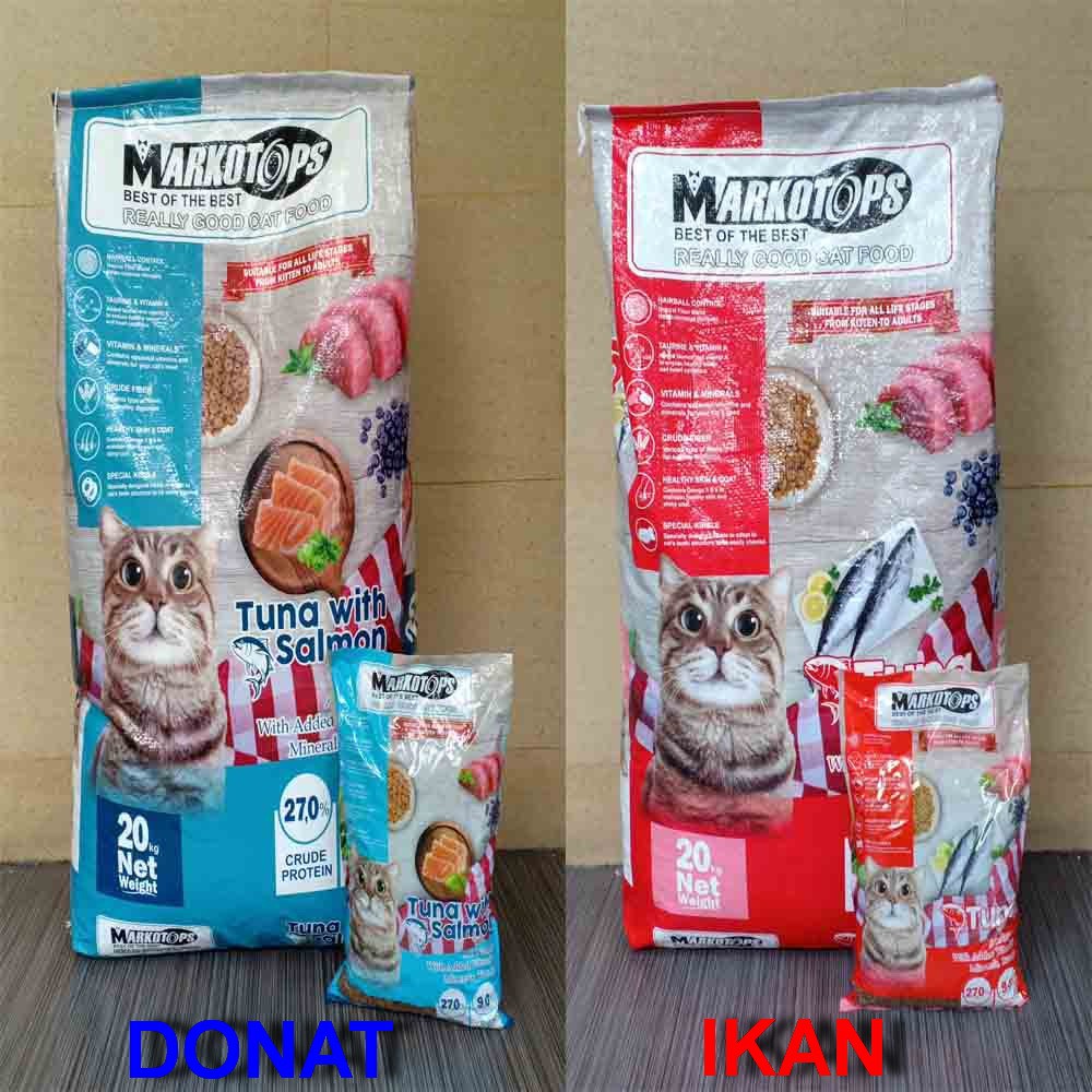 Makanan Kucing Cat Food Markotops Kitten dan Adult Repack 800gr