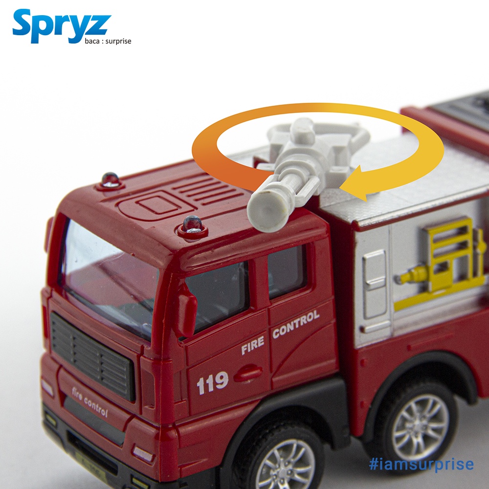 Spryz Construx 1:55 Truk Pemadam - B Mainan Miniatur