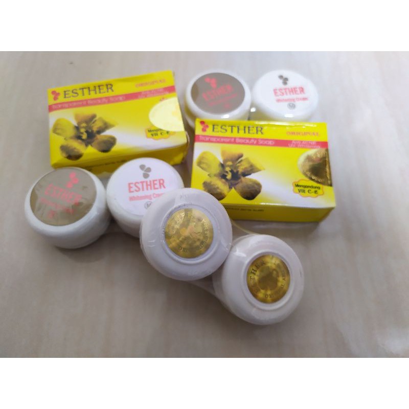 CREAM ESTHER NEW HOLOGRAM/ESTHER WHITENING CREAM (Cream S-M)