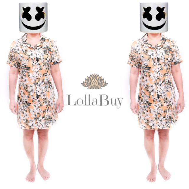 Daster Satin Maxmara Motif Freya