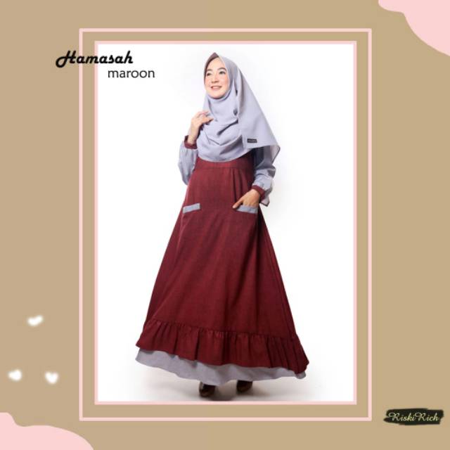 Gamis Hamasah vol 2 bahan katun madinah
