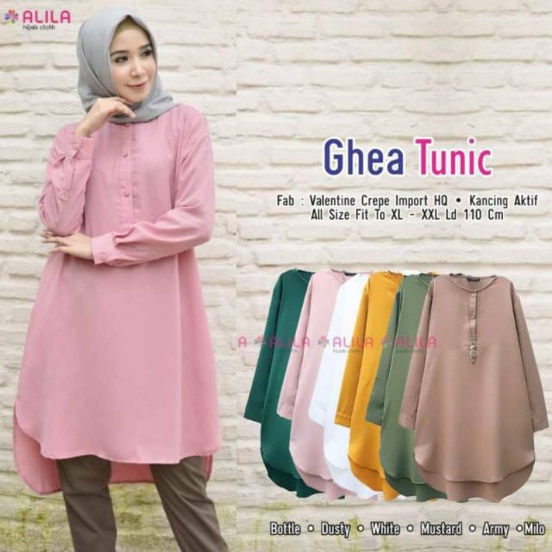 Ghea tunik atasan wanita fashion muslim