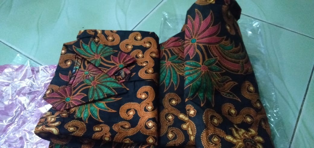 Baju Batik Couple Keluarga Gamis Busui Seragam Batik Keluarga Modern Motif Sogan Sekar Terbaru