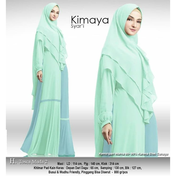 GAMIS SYARI CERUTY KIMAYA TOSCA MUDA 2 Berkualitas