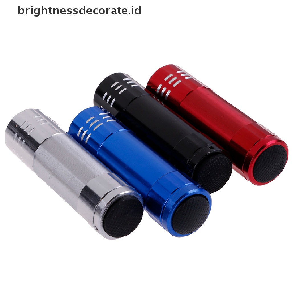 [birth] Mini aluminum uv ultra violet 9 led flashlight torch light lamp [ID]