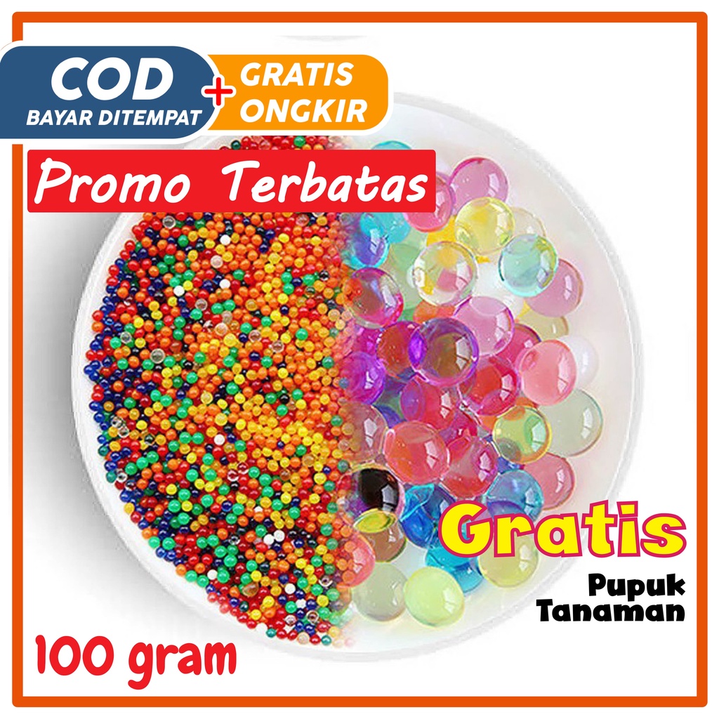 Grosir Hydrogel / Hidrogel Media Tanam Waterbeads Waterbead / Orbeez / Bobba Warna Warni / Hidrogel Termurah 100gr