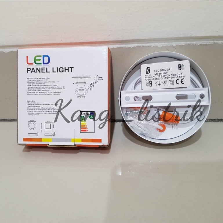 Lampu LED Panel / Downlight Murah/ Downlight LED Panel 6W BULAT OUTBOW