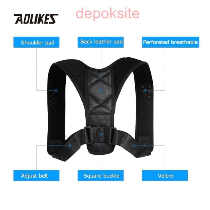 Aolikes 3101B Back Support Posture Corrector Terapi Koreksi Penegak Punggung Badan Terapi Tegap