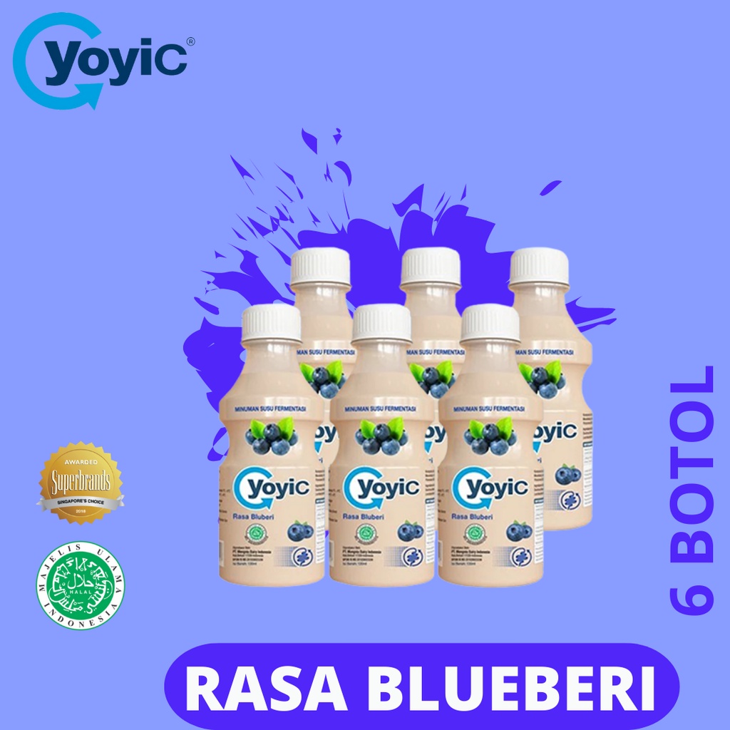 

6 Botol Yoyic Susu Fermentasi Bluberi