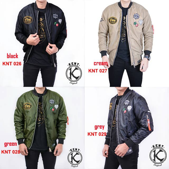 Jaket Bomber Pria Ori The Bojiel Joined Loreng Waterproof Hijau T ZF173  Bomber Pilot Distro Kent