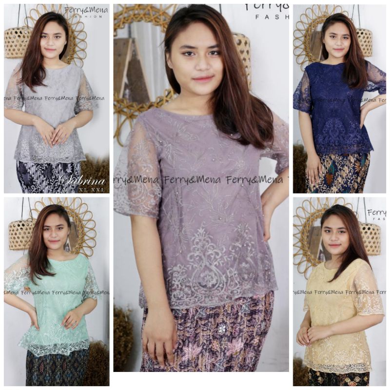 Set kebaya brokat sahara tile / kebaya natal / kebaya modern / kebaya modis / kebaya pendek