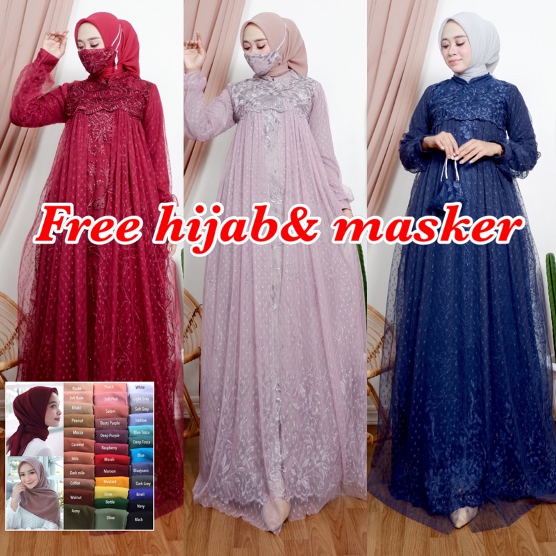 KEBAYA GAMIS HASNA DRESS-KEBAYA-KEBAYA GAMIS-KEBAYA TILLE-GAMIS-KEBAYA PESTA-KEBAYA TERBARU