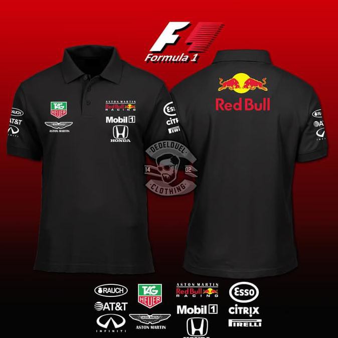 Barang Terbaru Polo baju Formula F1 Red Bull keren tshirt MURAH