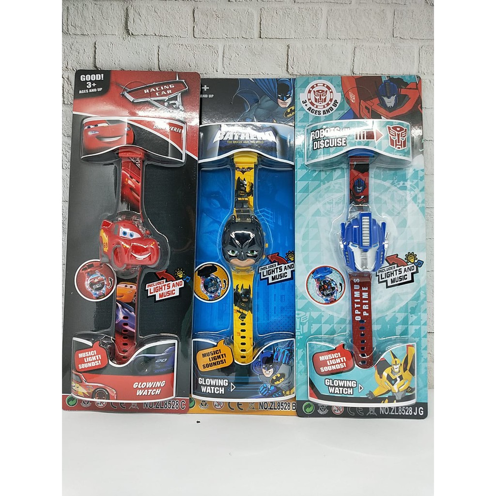 Jam tangan anak  musik bermotif karakter banyak T melodi musik led-4