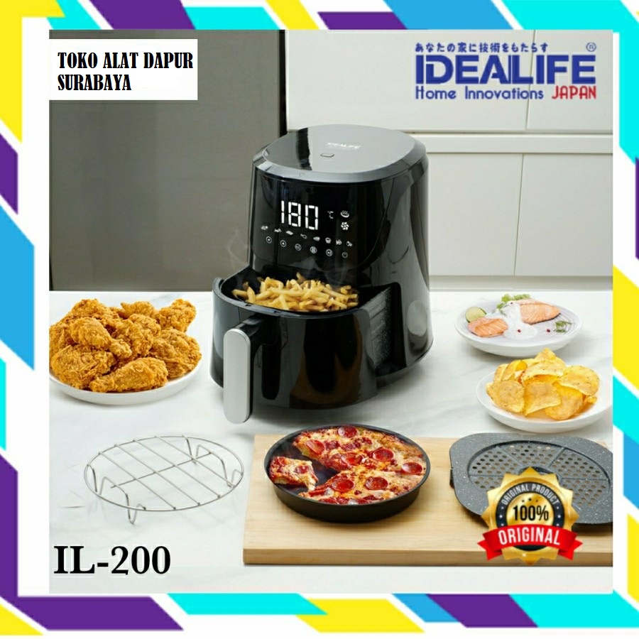 Air Fryer Penggoreng Tanpa Minyak Idealife IL 200 IL200 Low Watt