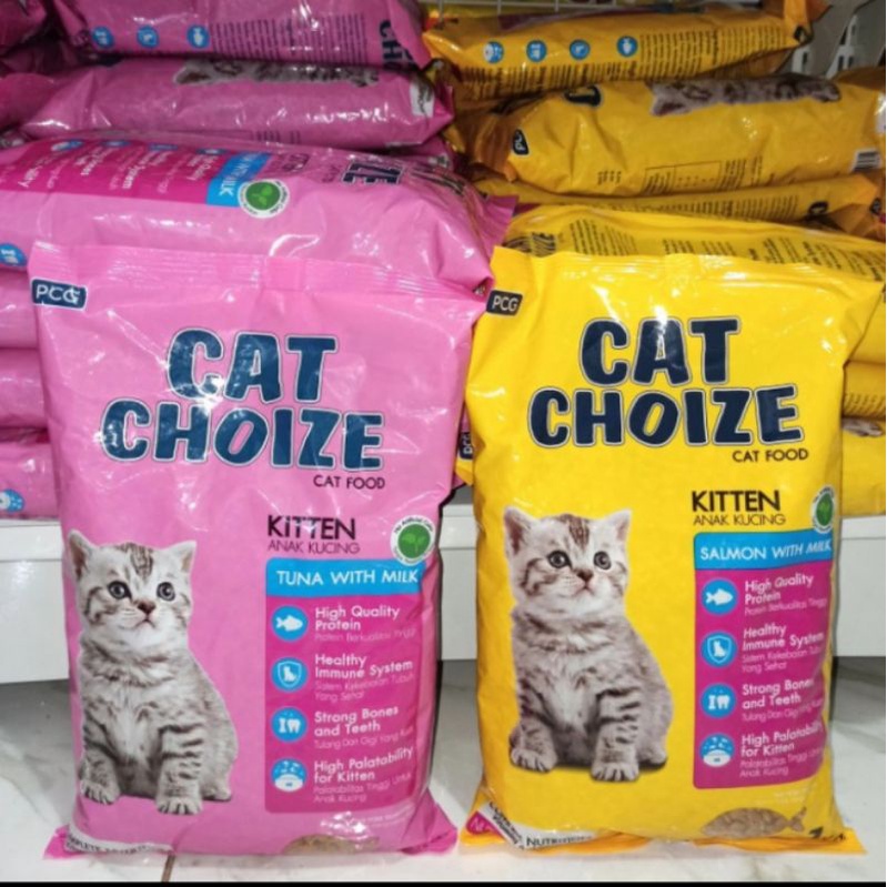 Gojek/Grab Makanan Kucing Cat Choize Kitten Tuna &amp; Salmon Paket 10kg