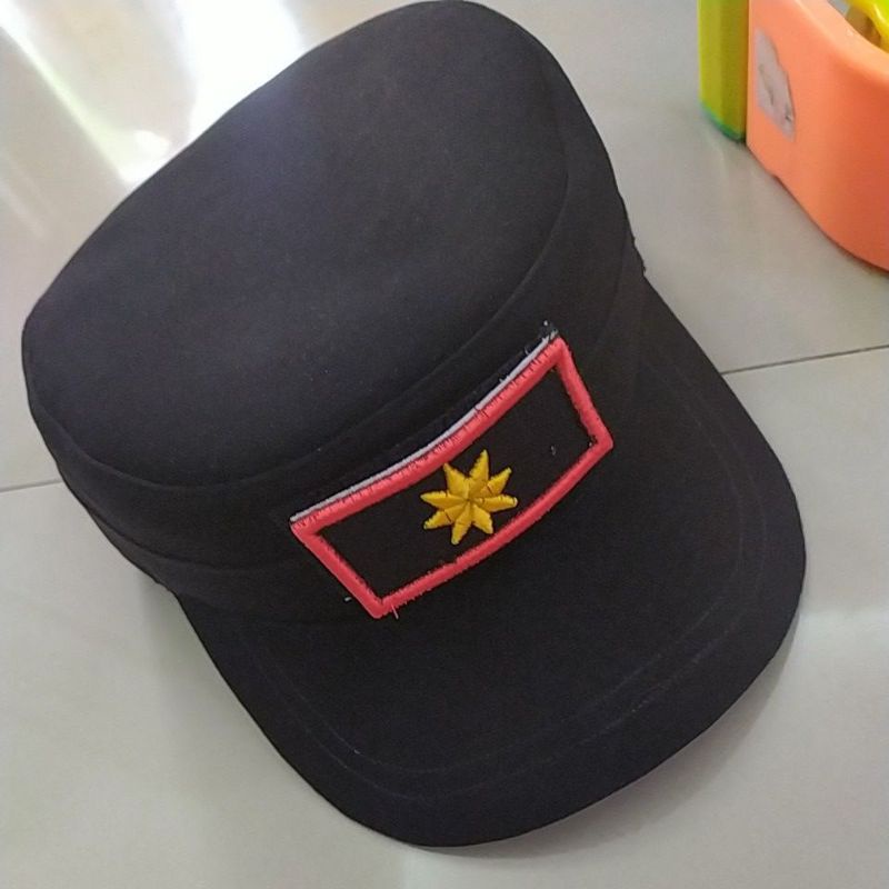 TOPI KOMANDO HIJAU HITAM POL PP