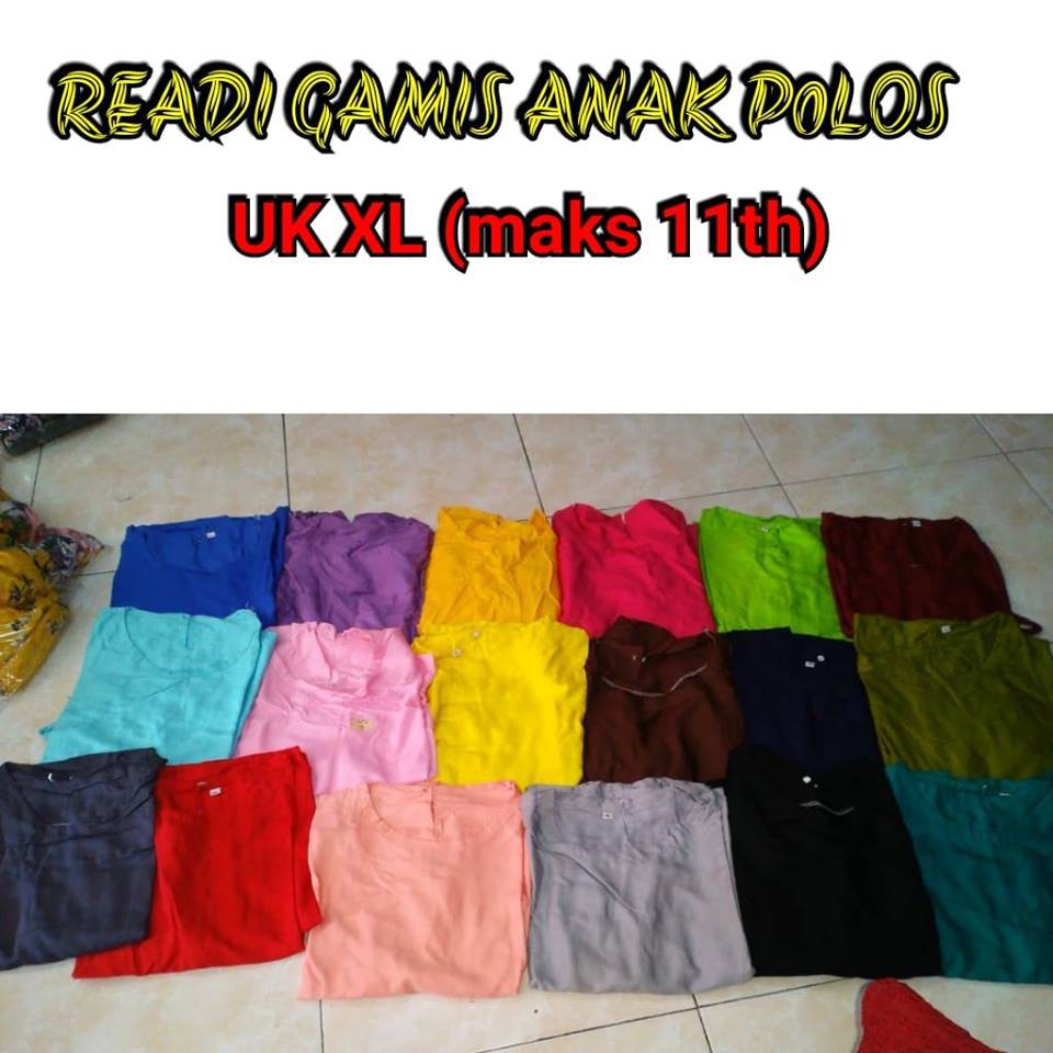 BAJU ANAK GAMIS POLOS SALMA(XL)