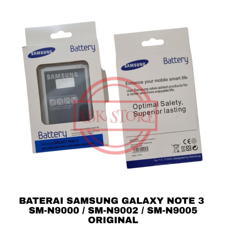 BATRE BATERAI BATTERY SAMSUNG GALAXY NOTE 3 N9000 / N9002 / N9005 ORIGINAL