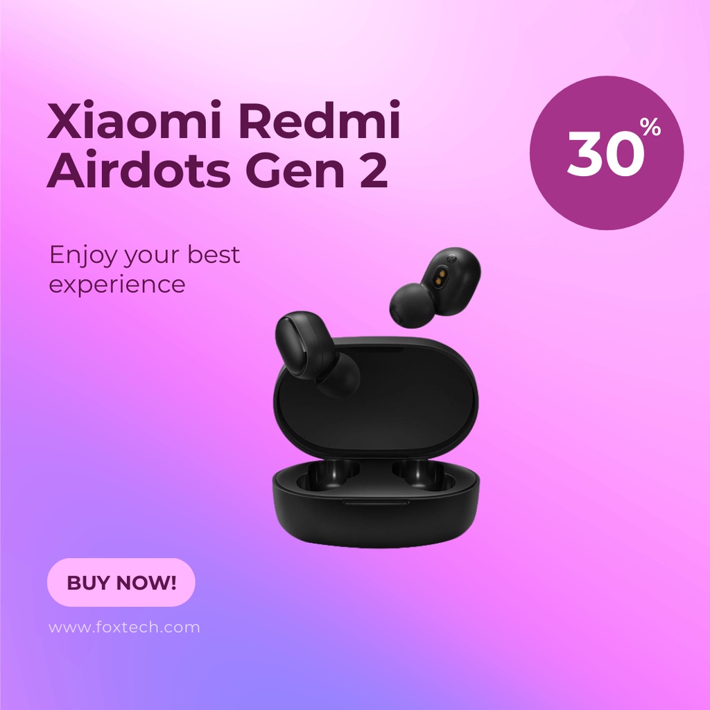 [ORIGINAL] TWS Headset Xiaomi Redmi Airdots 2 Bluetooth 5.0 Airdot Earphone