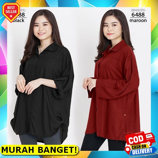 Cozy Blouse Floral Korean Style Bluse Wanita Lengan Panjang Kekinian Blus Wanita Import Bangkok Baju