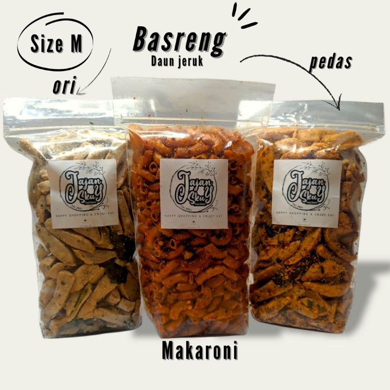 

DJS-BASRENG STICK & MAKARONI 250gr/pedas daun jeruk/original daun jeruk/bakso goreng/makaroni cikruh