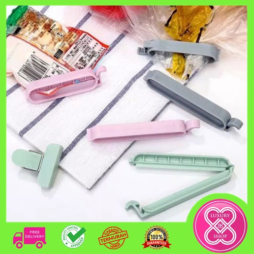 1 Set (12pc) Klip Penutup Plastik Makanan/ Penjepit Snack / Sealer