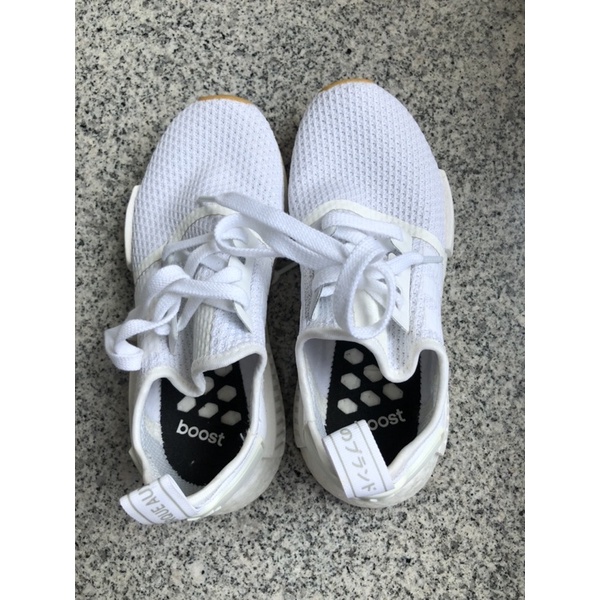 Adidas NMD R1 Primeknit White Gum Original - NMD R1 Putih Size 36
