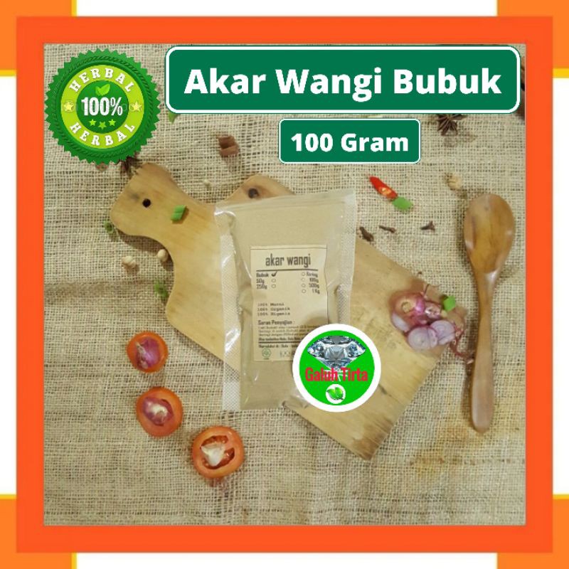 

AKAR WANGI BUBUK 100gr - Vetiveria zizanioide - MURNI - JSR - REMPAH Organik Herbal Sehat Alami