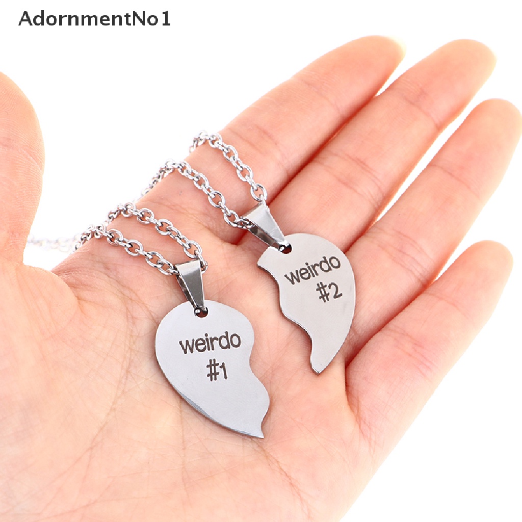 (AdornmentNo1) Weirdo 1 &amp; Weirdo 2 Kalung Rantai Dengan Liontin Hati Batu Kelahiran Untuk Wanita Charms