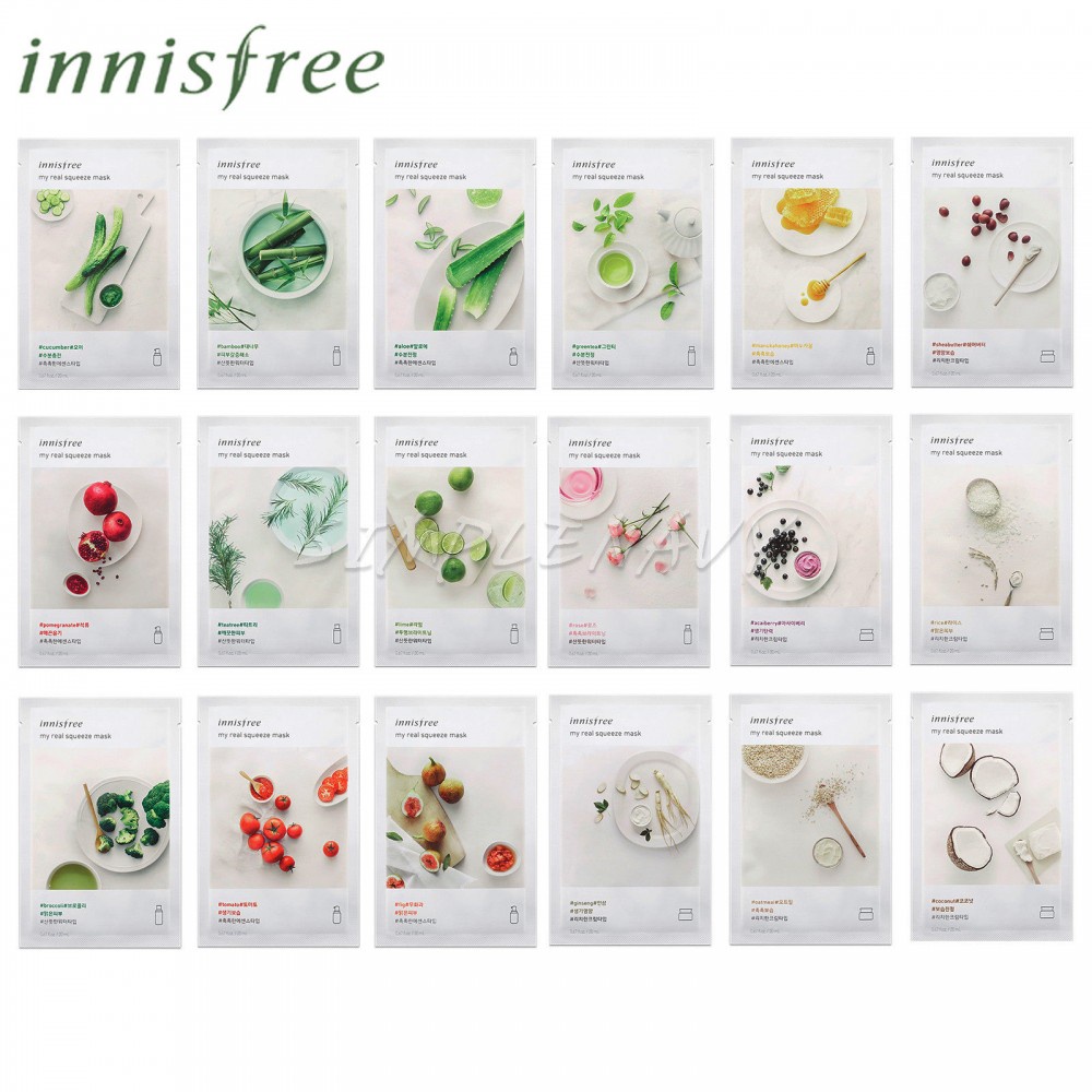 INNISFREE MY REAL SQUEEZE Sheet Mask Ori korea