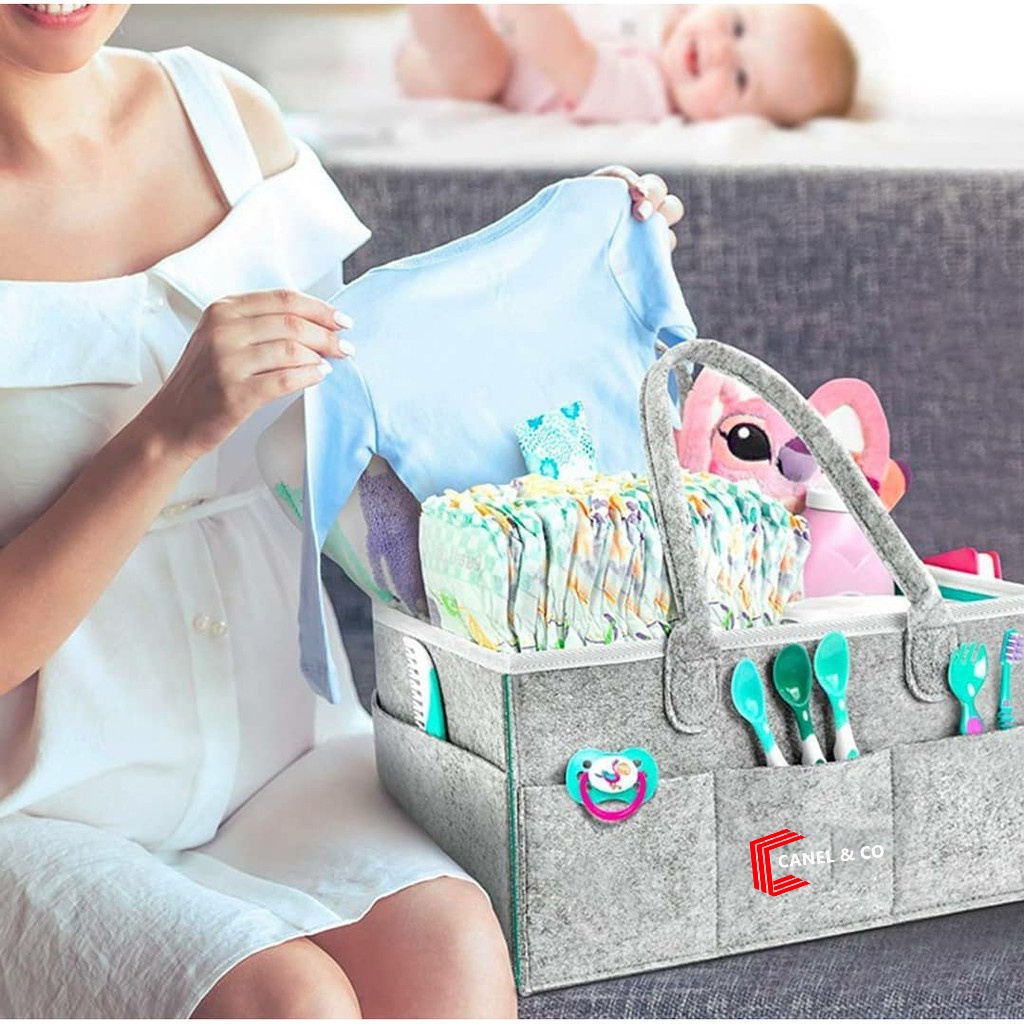 CANEL &amp; CO Multipurpose Caddy Bag Ada Tutup Nya/ Yang Ditingkatkan Baru/Tas Penyimpanan Bayi/Tas Permen/Diaper bag / Tas bayi / Caddy Bag