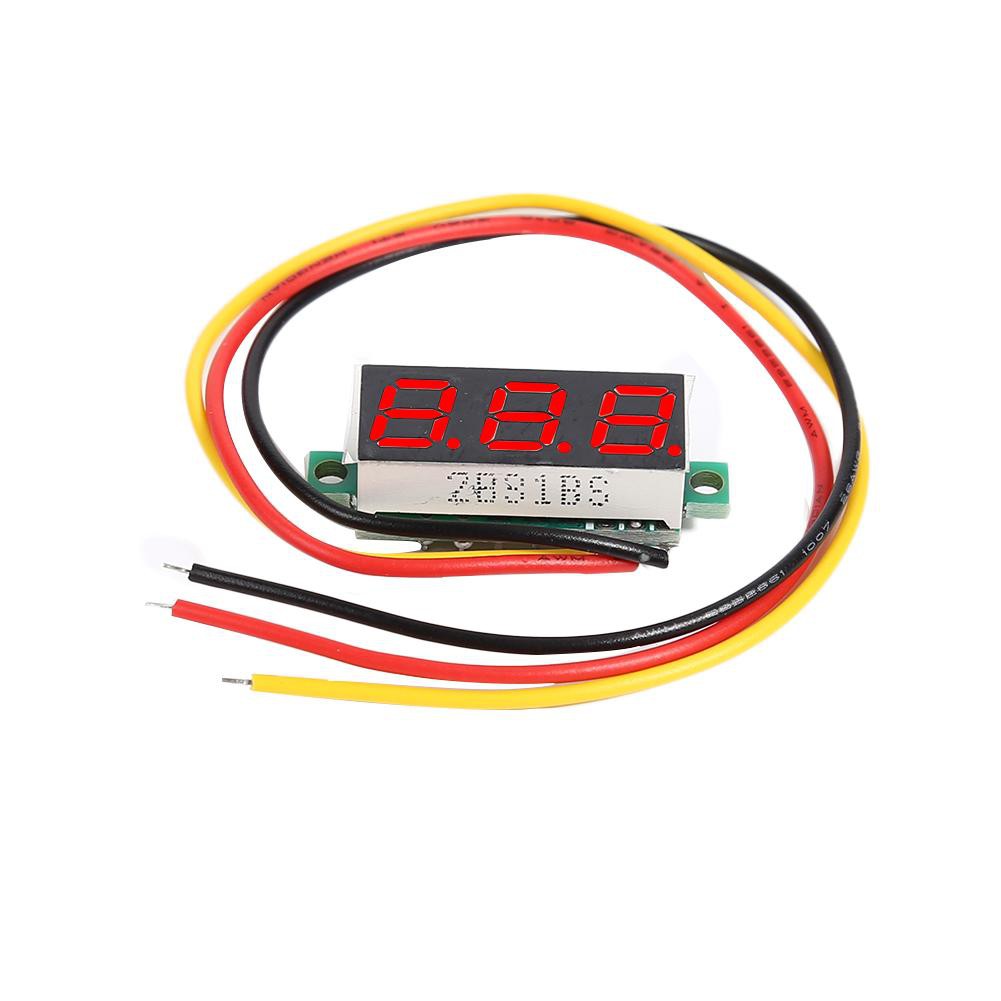 Mini 0.28 inch DC 0-100V 3 Wires Mini Gauge Voltage Meter Voltmeter LED Display Car Battery Motor