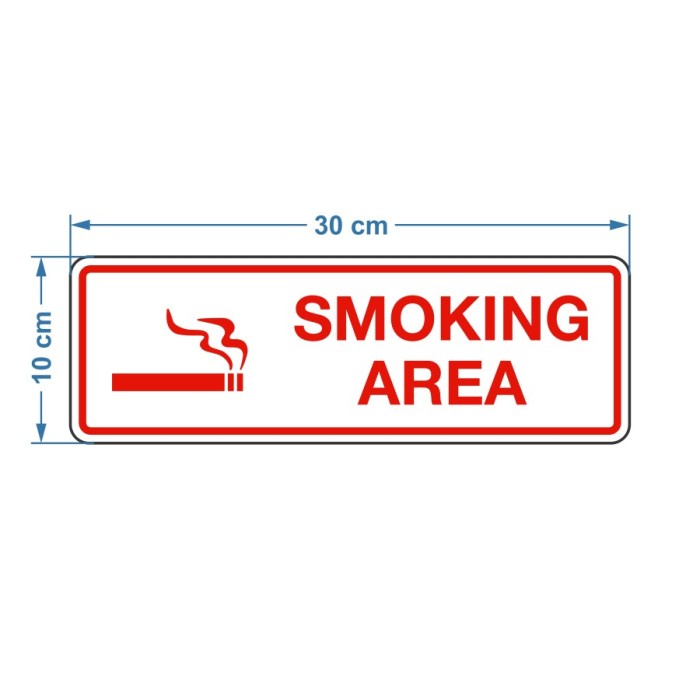 

RAMBU AKRILIK/ACRYLIC SMOKING AREA 10 CM X 30 CM - STIKER