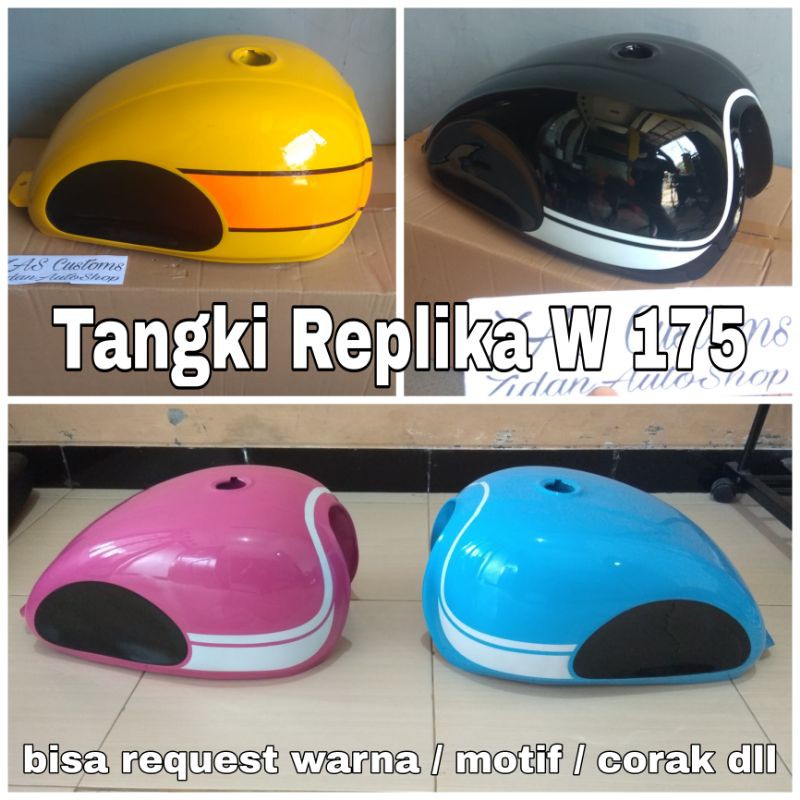 Tangki Replika model W 175 Custom W175 Aksesoris Japstyle Caferacer Bratstyle dll bisa request warna