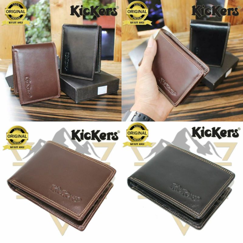 Dompet Kulit Pria Asli kulit sapi Kickers ( 100% Full Kulit Sapi Asli ) TANPA KAIN FURING