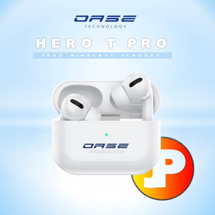 Oase TWS Bluetooth 5.1 ANC Earphone Headset Ultra HD Audio Garansi Resmi 1 Tahun - Hero T Pro